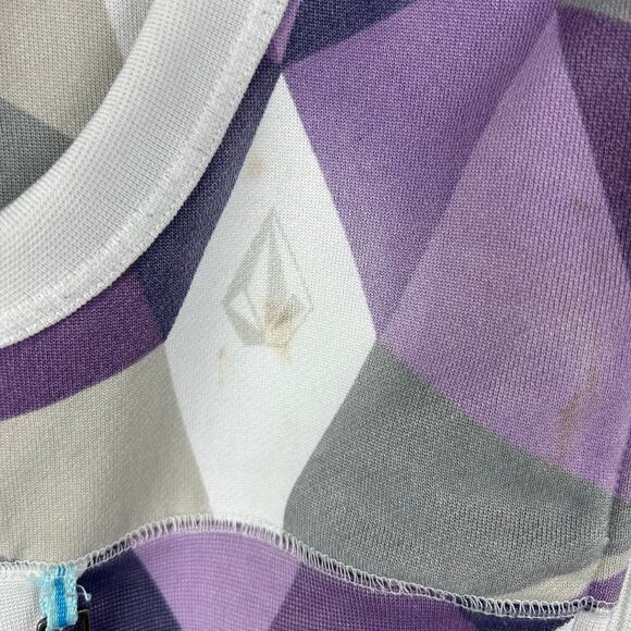 Volcom Hoodie Full Zip Size Large Purple Gray Sweatshirt Jacket - Picture 5 of 8